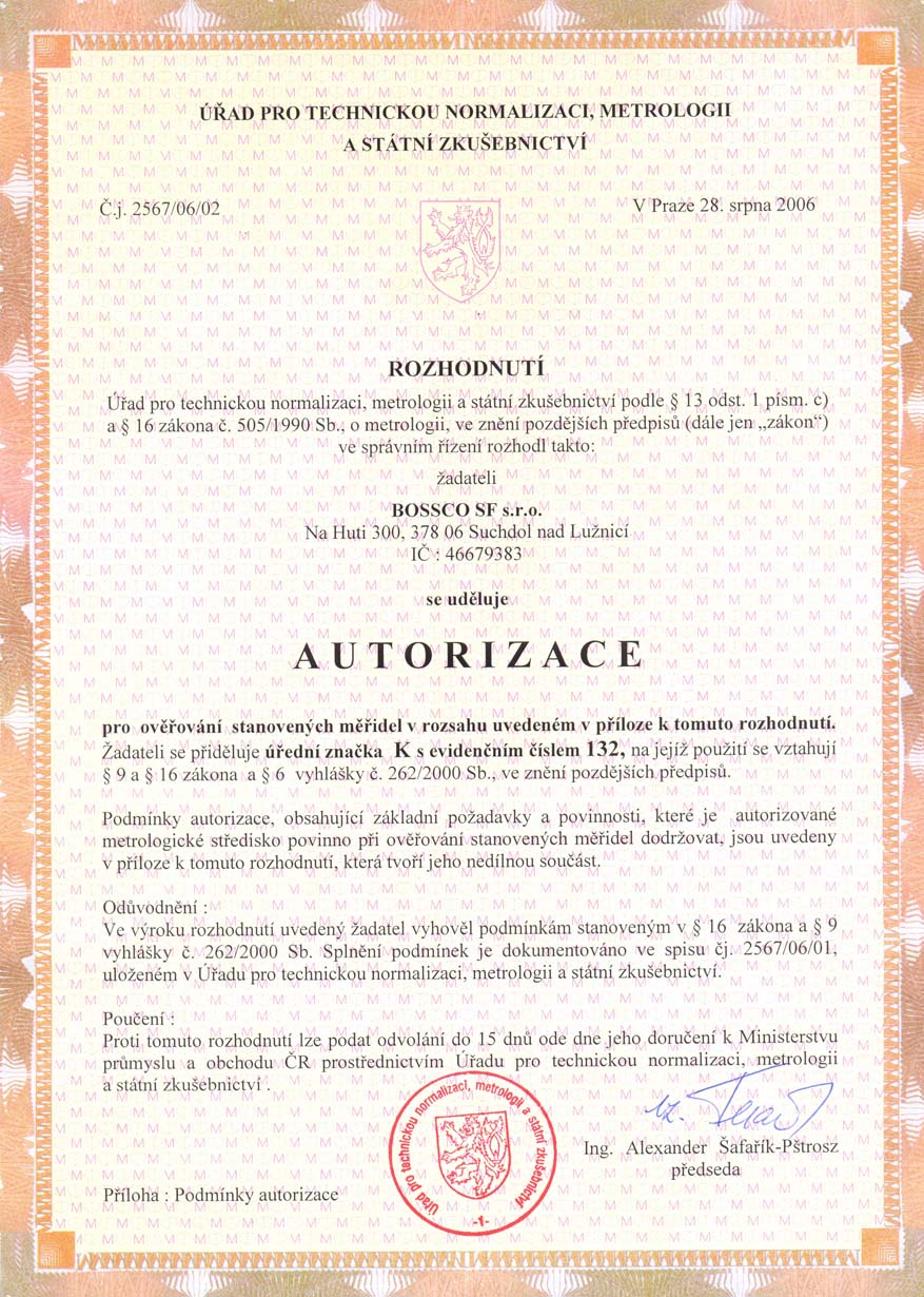  Staatsgepr�fte Autorisierung f�r Fassmessungen - K132 